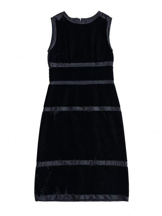 Vestito vintage Dolce & Gabbana nero velluto tg 40