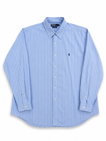 Camicia vintage Ralph Lauren righe celeste tg XL