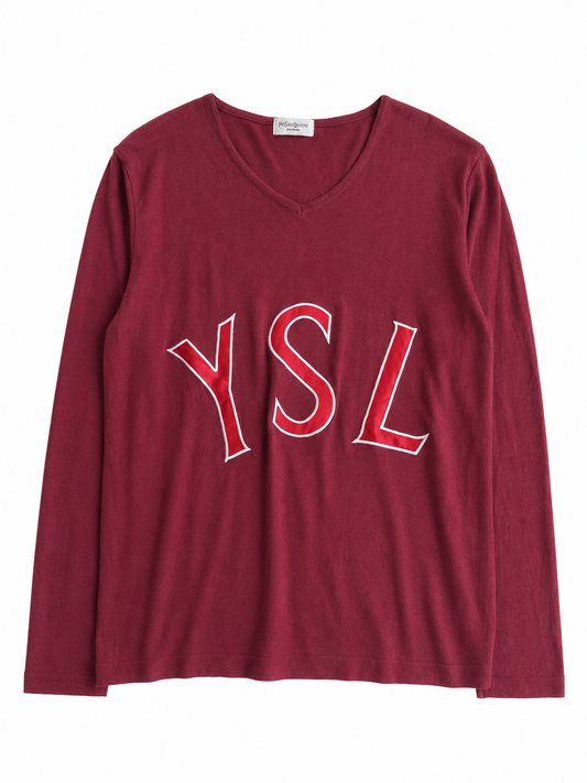 Maglia vintage Yves Saint Laurent logo tg M/L