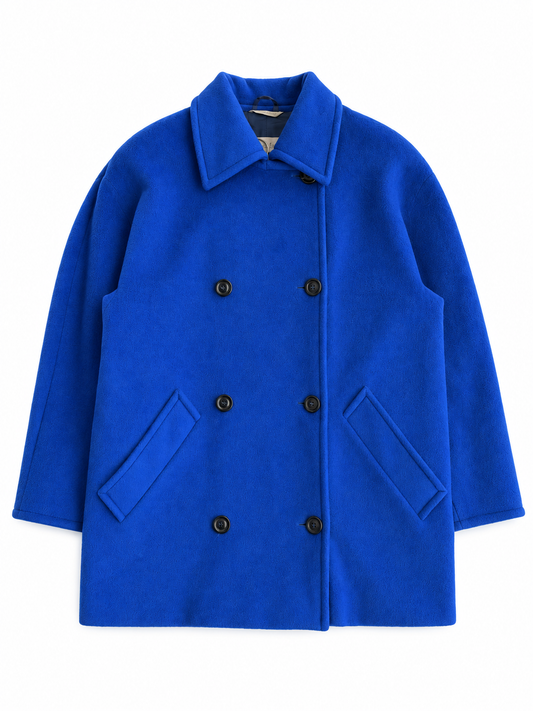 Cappotto vintage Max Mara blu cashmere tg 40