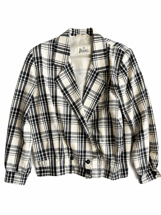 Giacca vintage Herno lana tartan tg 46