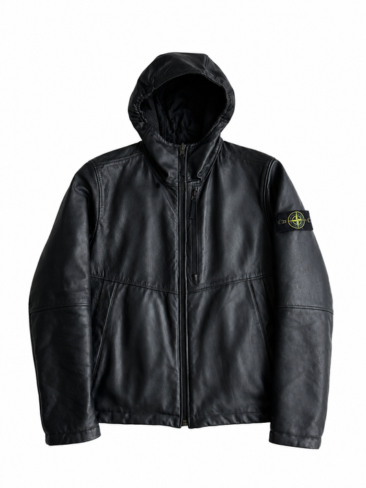 Giacca vintage Stone Island in pelle double face tg L