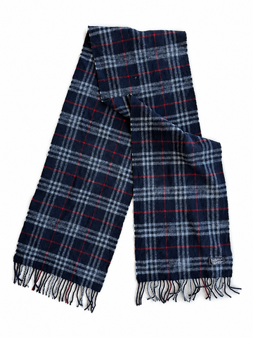 Sciarpa vintage Burberry tartan blu