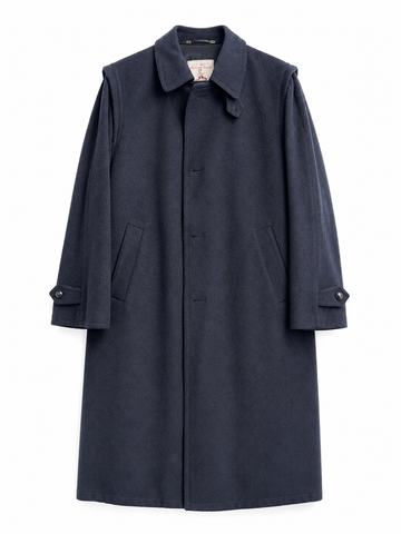 Cappotto Loden vintage blu in lana tg L