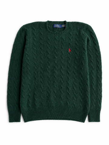 Maglia vintage Ralph Lauren treccia lana/alpaca tg M
