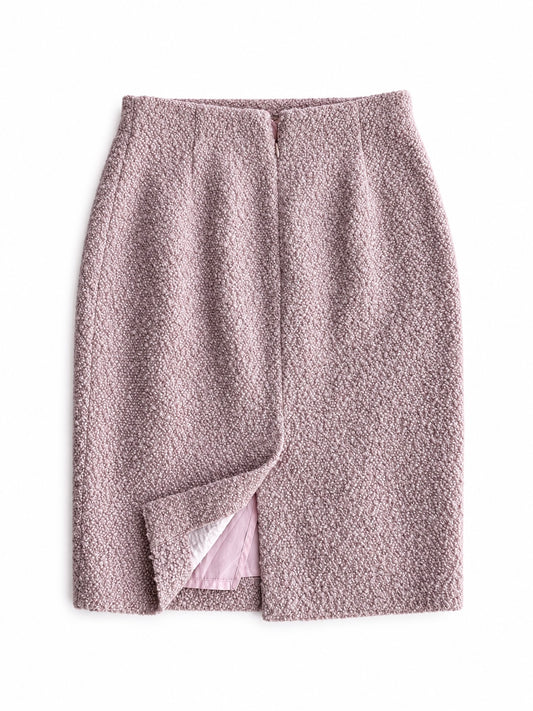 Gonna vintage Fendi rosa in Mohair/lana tg 42