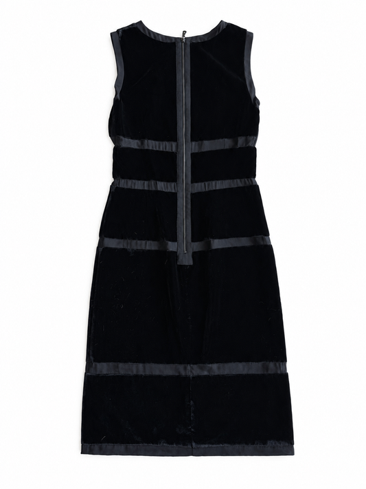Vestito vintage Dolce & Gabbana nero velluto tg 40
