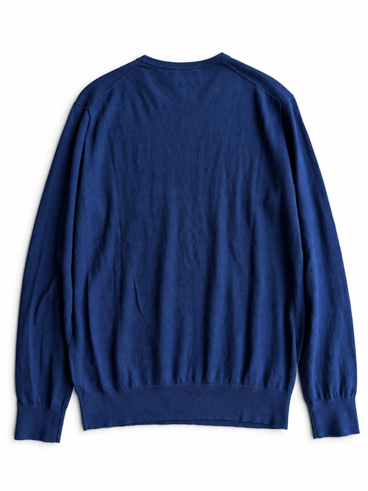 Maglia vintage Ralph Lauren lana merino blu tg S