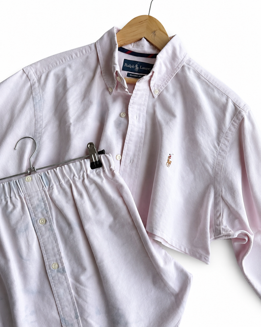 Coordinato vintage Ralph Lauren rosa tie dye tg U