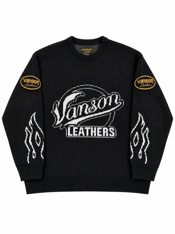 Maglia vintage Supreme Vanson Leather nero tg XL