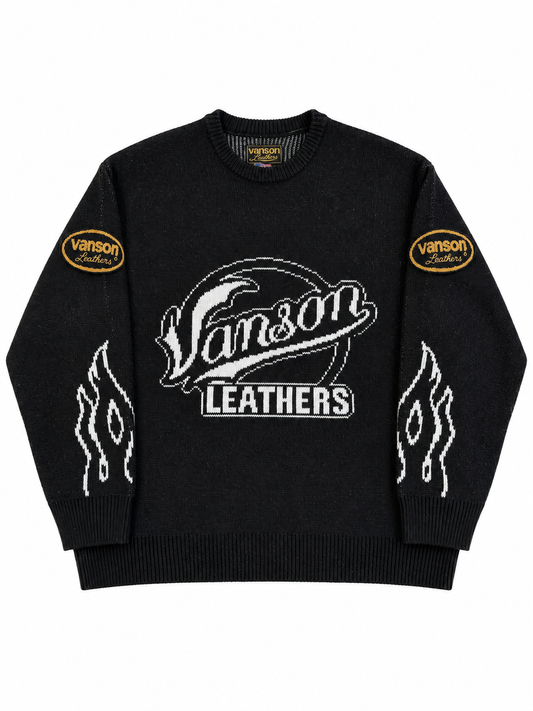 Maglia vintage Supreme Vanson Leather nero tg XL