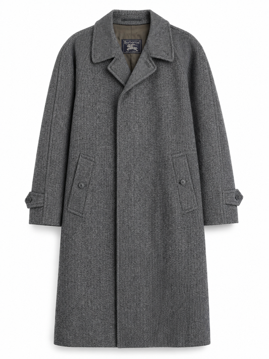 Cappotto vintage Burberry lana spigato tg 46