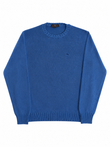 Maglia vintage Etrò cotone azzurro cotone tg XL+