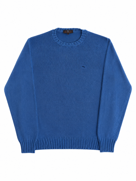 Maglia vintage Etrò cotone azzurro cotone tg XL+