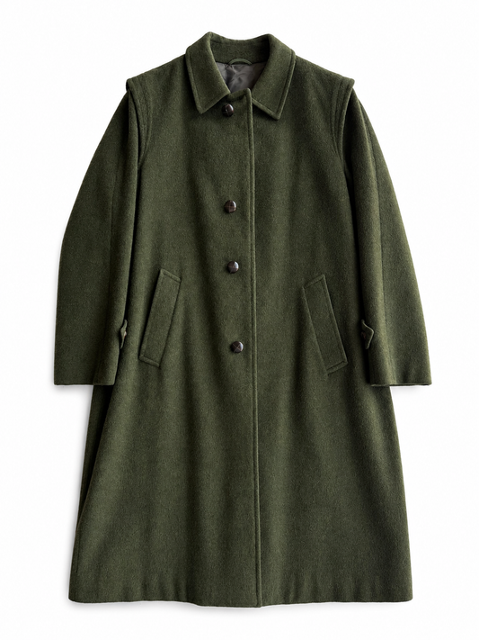 Cappotto Loden vintage verde lana / mohair tg M/L