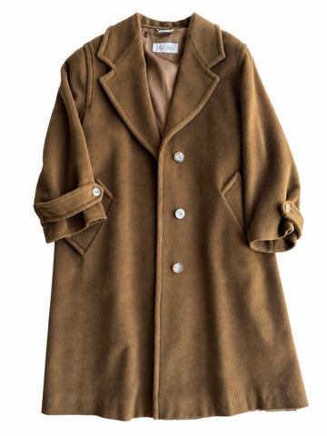 Cappotto vintage Max Mara lana marrone tg 40