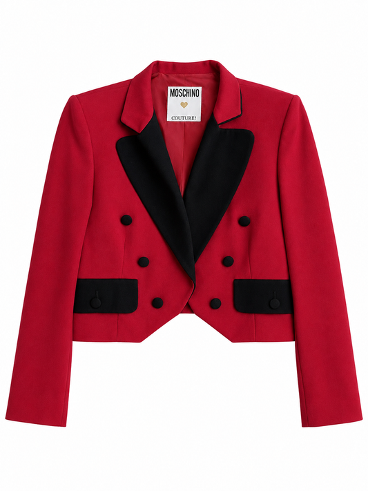 Blazer corta vintage Moschino lana tg S/M