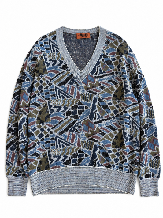 Maglia vintage Missoni fantasia in cotone tg 48