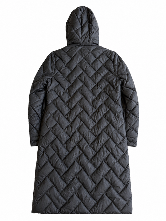Giacca vintage Moncler Grenoble nero lungo tg M