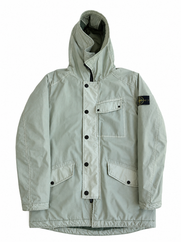 Giacca vintage Stone Island gommata hooded parka tg M