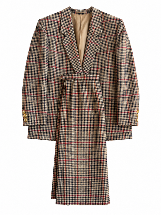 Tailleur vintage Burberry lana pied de puole tg M/L