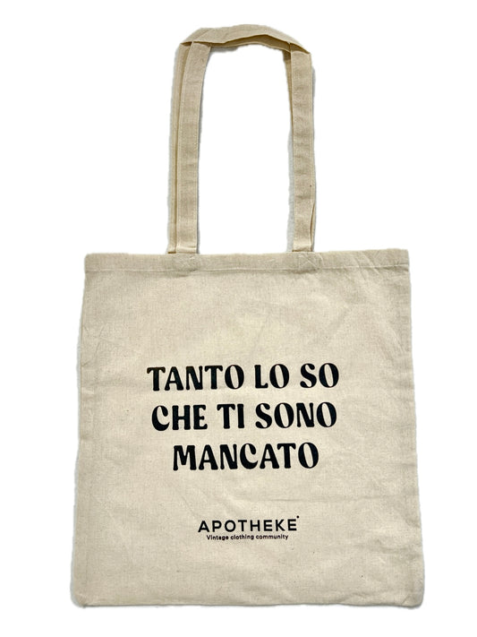 Shopper Apotheke Vintage beige 100% cotone