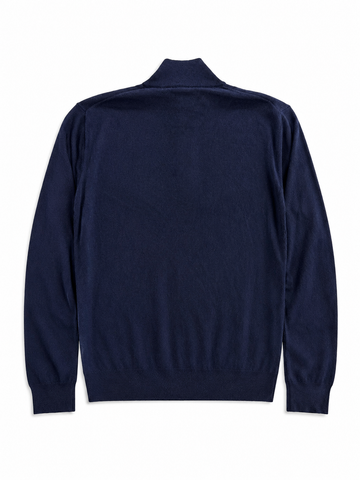 Maglia vintage Ralph Lauren in lana 1/4 zip blu tg XL