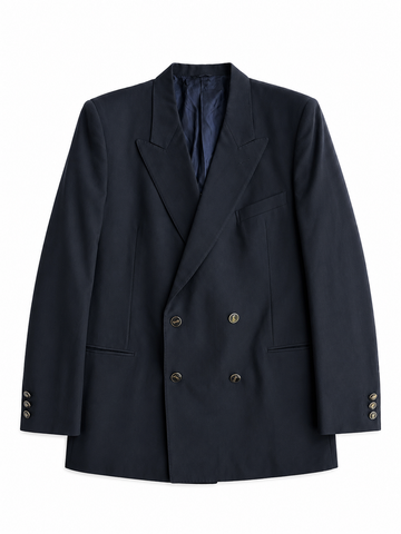 Blazer vintage Yves Saint Laurent doppiopetto lana blu tg 52