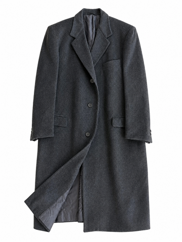 Cappotto vintage Yves Saint Laurent cashmere grigio tg 52