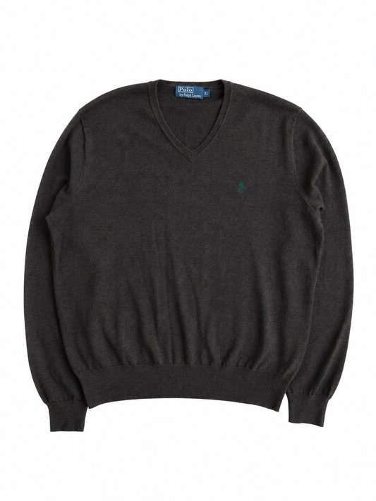 Maglia vintage Ralph Lauren lana merino marrone tg XL