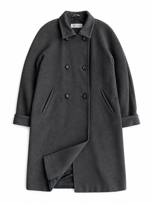 Cappotto vintage Max Mara cashmere grigio tg 42