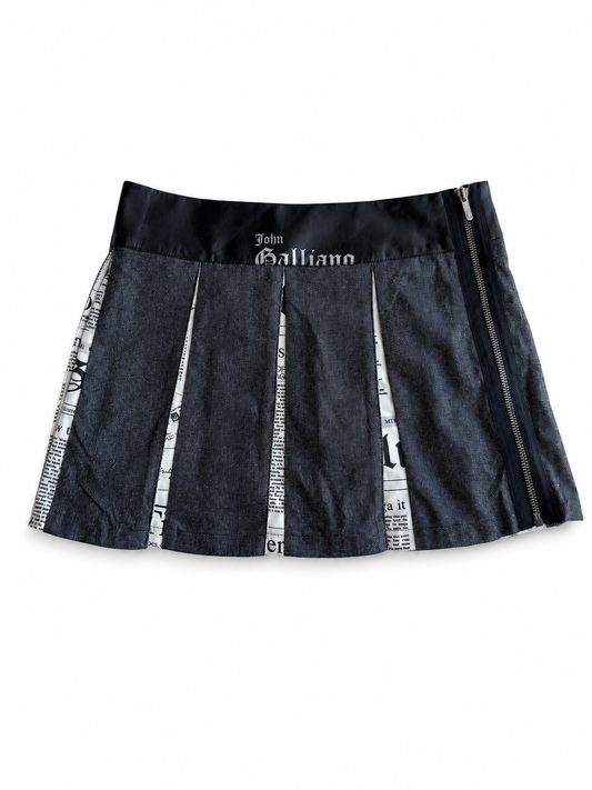 Minigonna vintage John Galliano giornale tg S