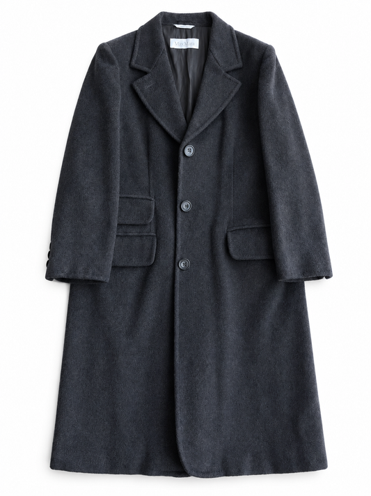 Cappotto vintage Max Mara cashmere grigio scuro tg 44