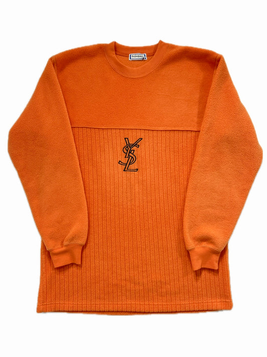 Felpa vintage Yves Saint Laurent pile arancio tg L