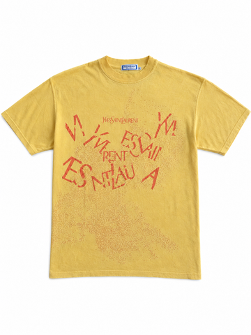T-shirt vintage Yves Saint Laurent cotone logo tg L