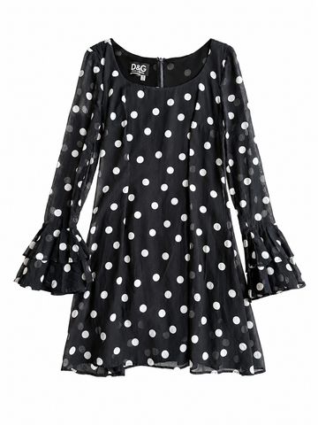 Vestito vintage Dolce & Gabbana fantasia a pois tg 42