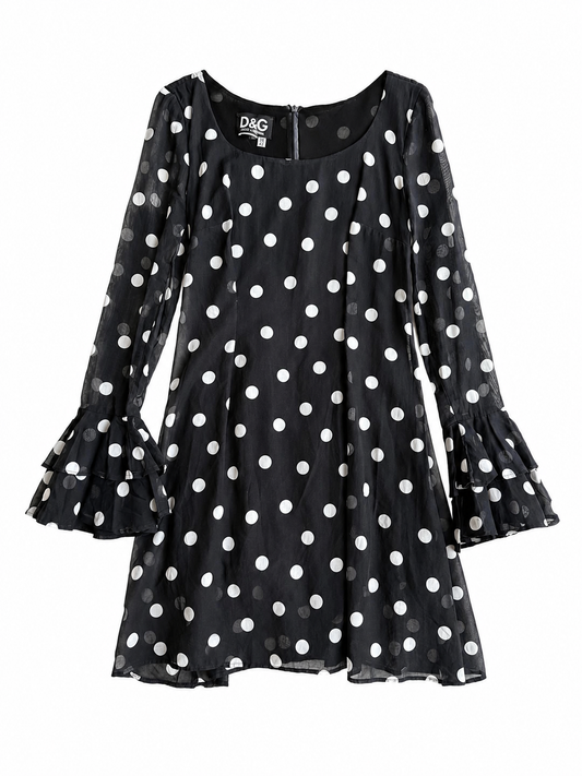 Vestito vintage Dolce & Gabbana fantasia a pois tg 42