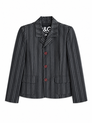 Blazer vintage Dolce & Gabbana gessato grigio tg 42