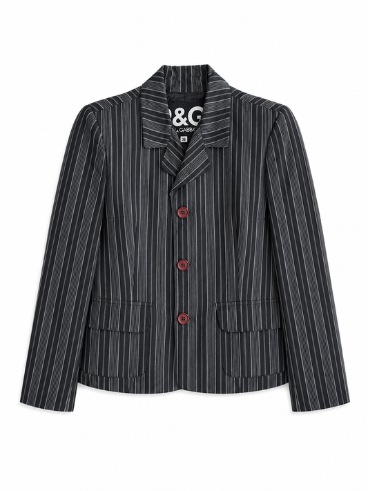 Blazer vintage Dolce & Gabbana gessato grigio tg 42