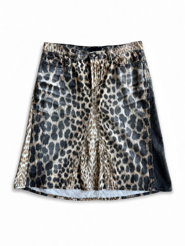 Gonna vintage Cavalli fantasia leopardo tg 42