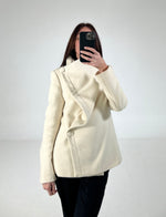 Carica l&#39;immagine nel visualizzatore di Gallery, Cappotto vintage Max Mara lana panna tg M
