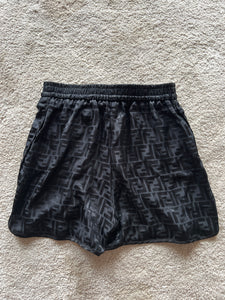 Shorts vintage Fendi monogram seta tg 38