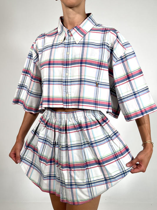 Coordinato vintage Ralph Lauren tartan tg U