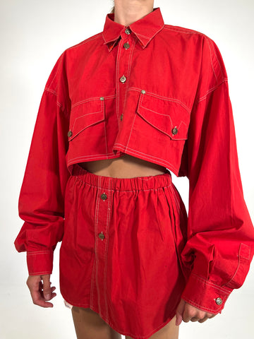 Coordinato vintage Versace rosso tg U