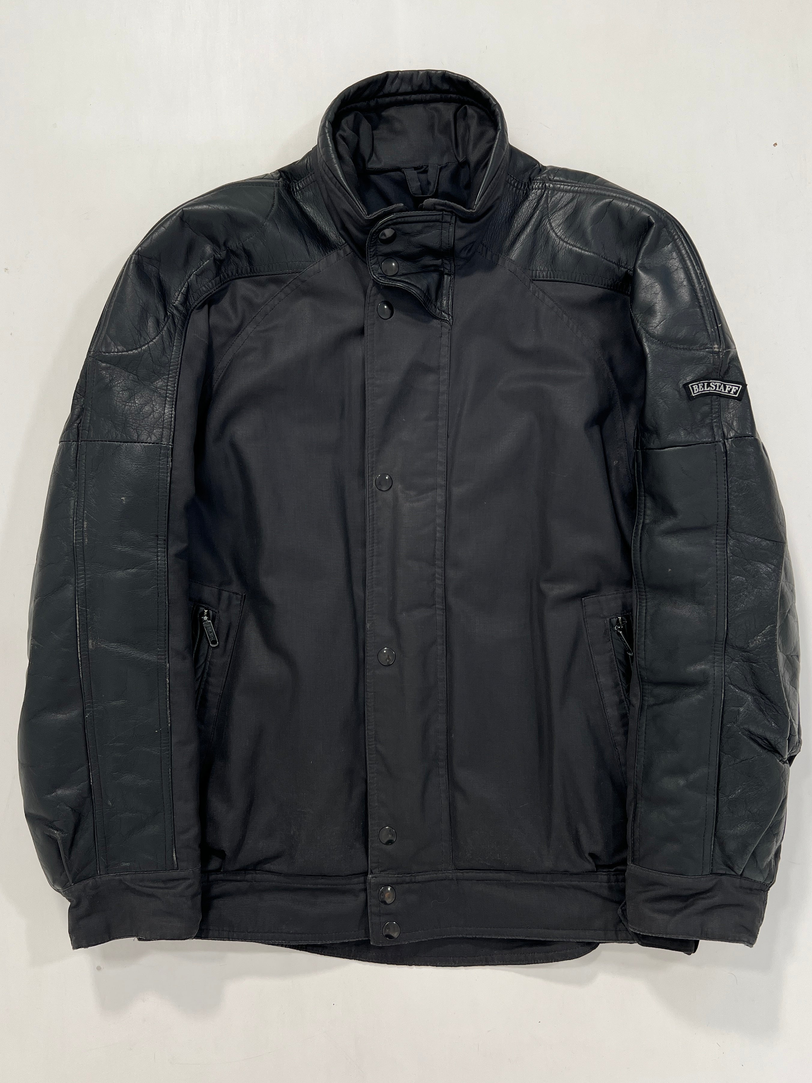 Giacca vintage Belstaff pelle nero tg L