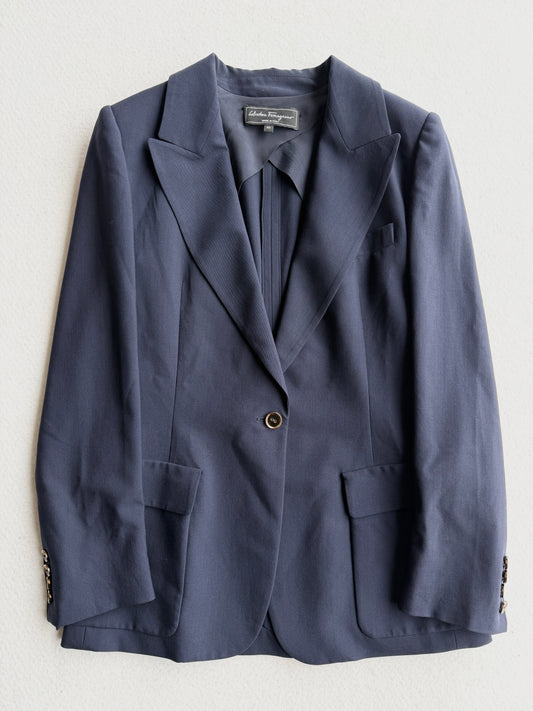 Blazer vintage S. Ferragamo blu tg 40