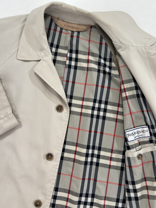 Trench vintage YSL beige chiaro tg 48