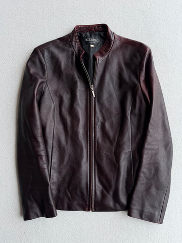Giacca vintage Iceberg pelle bordeaux