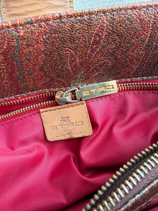 Borsa vintage Etro in pelle a mano