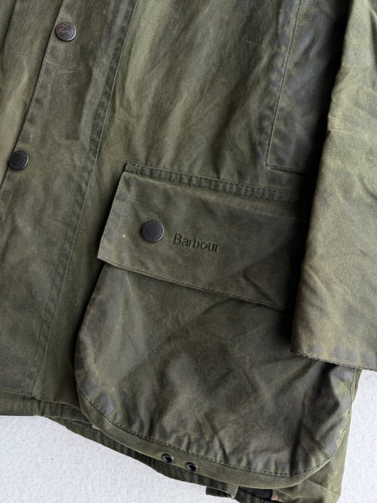 Giacca vintage Barbour Moordland verde tg L